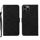 For iPhone 15 Pro Ethnic Style Embossed Pattern Leather Phone Case(Black) - 1