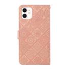 For iPhone 16 Pro Ethnic Style Embossed Pattern Leather Phone Case(Pink) - 3