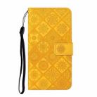 For iPhone 16 Pro Ethnic Style Embossed Pattern Leather Phone Case(Yellow) - 2