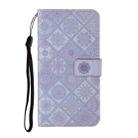 For iPhone 16 Pro Ethnic Style Embossed Pattern Leather Phone Case(Purple) - 2