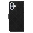 For iPhone 16 Plus Ethnic Style Embossed Pattern Leather Phone Case(Black) - 3