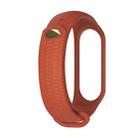 For Xiaomi Mi Band 3 / 4 Mijobs Honeycomb Textured Silicone Watch Band, Aurora Positive Buckle(Orange) - 1