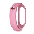 For Xiaomi Mi Band 3 / 4 Mijobs Honeycomb Textured Silicone Watch Band, Aurora Positive Buckle(Lotus Root Powder) - 1