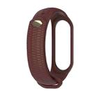 For Xiaomi Mi Band 3 / 4 Mijobs Honeycomb Textured Silicone Watch Band, Aurora Positive Buckle(Wine Red) - 1