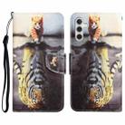 For Samsung Galaxy S23 FE 5G Colored Drawing Leather Phone Case(Tiger) - 1