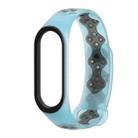 For Xiaomi Mi Band 3 / 4 Mijobs Sporty Fashion Two-color Silicone Watch Band(Transparent Blue) - 1
