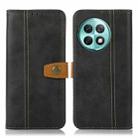 For OnePlus Ace 2 Pro Stitching Thread Calf Texture Leather Phone Case(Black) - 1