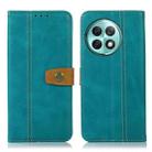 For OnePlus Ace 2 Pro Stitching Thread Calf Texture Leather Phone Case(Green) - 1