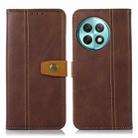 For OnePlus Ace 2 Pro Stitching Thread Calf Texture Leather Phone Case(Brown) - 1