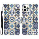 For iPhone 15 Pro Max Colored Drawing Leather Phone Case(Vintage Totem) - 1