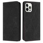 For iPhone 15 Pro Max Ethnic Embossed Adsorption Leather Phone Case(Black) - 1