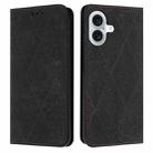 For iPhone 16 Plus Ethnic Embossed Adsorption Leather Phone Case(Black) - 1