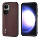 For OPPO Reno10 Global / Reno10 Pro Global ABEEL Genuine Leather Xiaoya Series Phone Case(Coffee) - 1