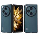 For OPPO Find N3 / OnePlus Open ABEEL Genuine Leather Xiaoya Series Phone Case(Dark Green) - 1