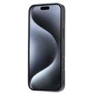 For iPhone 16 Pro Calfskin Card Slot TPU Hybrid PU Phone Case(Black) - 3