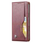 For iPhone 16 Pro Max Knead Skin Texture Flip Leather Phone Case(Wine Red) - 2