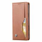 For iPhone 16 Pro Max Knead Skin Texture Flip Leather Phone Case(Brown) - 2