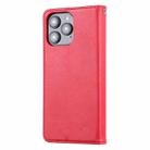 For iPhone 16 Pro Knead Skin Texture Flip Leather Phone Case(Red) - 3