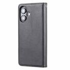 For iPhone 16 Plus Knead Skin Texture Flip Leather Phone Case(Black) - 3