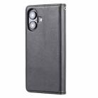 For iPhone 16 Knead Skin Texture Flip Leather Phone Case(Black) - 3