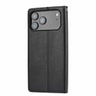For iPhone 17 Pro Max Knead Skin Texture Flip Leather Phone Case(Black) - 3