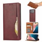 For iPhone 17 Pro Knead Skin Texture Flip Leather Phone Case(Wine Red) - 1