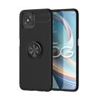 For OPPO A92s Lenuo Shockproof TPU Protective Case with Invisible Holder(Black) - 1