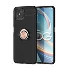 For OPPO A92s Lenuo Shockproof TPU Protective Case with Invisible Holder(Black Gold) - 1