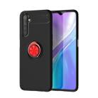 For OPPO Realme 6 Lenuo Shockproof TPU Protective Case with Invisible Holder(Black Red) - 1