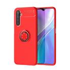 For OPPO Realme 6 Lenuo Shockproof TPU Protective Case with Invisible Holder(Red) - 1