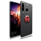 For Huawei Y6P Lenuo Shockproof TPU Protective Case with Invisible Holder(Black Red) - 1