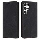 For Samsung Galaxy S24 Ultra 5G Ethnic Embossed Adsorption Leather Phone Case(Black) - 1