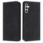 For Samsung Galaxy A55 Ethnic Embossed Adsorption Leather Phone Case(Black) - 1