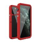 For iPhone 11 Pro R-JUST Seal Series IP68 Waterproof Shockproof Dustproof Metal + Frosted PC Protective Case(Red) - 1