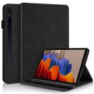 For Samsung Galaxy Tab S8 / S7 Life Tree Series Horizontal Flip Leather Tablet Case(Black) - 1