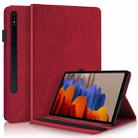 For Samsung Galaxy Tab S9 / S9 FE Life Tree Series Horizontal Flip Leather Tablet Case(Red) - 1