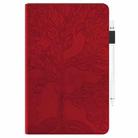 For Samsung Galaxy Tab S9 / S9 FE Life Tree Series Horizontal Flip Leather Tablet Case(Red) - 2