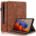 For Samsung Galaxy Tab S9 / S9 FE Life Tree Series Horizontal Flip Leather Tablet Case(Brown) - 1