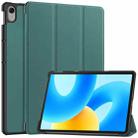 For Huawei MatePad 11.5 2023 Custer Texture 3-Fold Holder Leather Tablet Case(Green) - 1