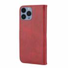 For iPhone 16 Pro Max Embossed Happy Cat Pattern Flip Leather Phone Case(Red) - 3