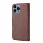 For iPhone 16 Pro Max Embossed Happy Cat Pattern Flip Leather Phone Case(Brown) - 3