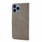 For iPhone 16 Pro Max Embossed Happy Cat Pattern Flip Leather Phone Case(Grey) - 3