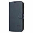 For iPhone 17 Pro Max Embossed Happy Cat Pattern Flip Leather Phone Case(Blue) - 2