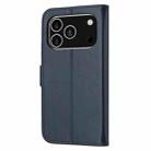 For iPhone 17 Pro Embossed Happy Cat Pattern Flip Leather Phone Case(Blue) - 3