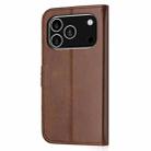 For iPhone 17 Pro Embossed Happy Cat Pattern Flip Leather Phone Case(Brown) - 3