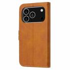For iPhone 17 Pro Embossed Happy Cat Pattern Flip Leather Phone Case(Yellow) - 3