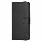 For iPhone 17 Pro Embossed Happy Cat Pattern Flip Leather Phone Case(Black) - 2