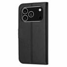For iPhone 17 Pro Embossed Happy Cat Pattern Flip Leather Phone Case(Black) - 3