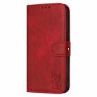 For iPhone 17 Air Embossed Happy Cat Pattern Flip Leather Phone Case(Red) - 2