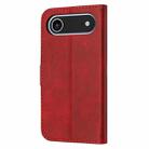 For iPhone 17 Air Embossed Happy Cat Pattern Flip Leather Phone Case(Red) - 3